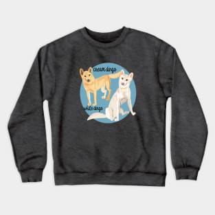 White and cream dingoes Crewneck Sweatshirt